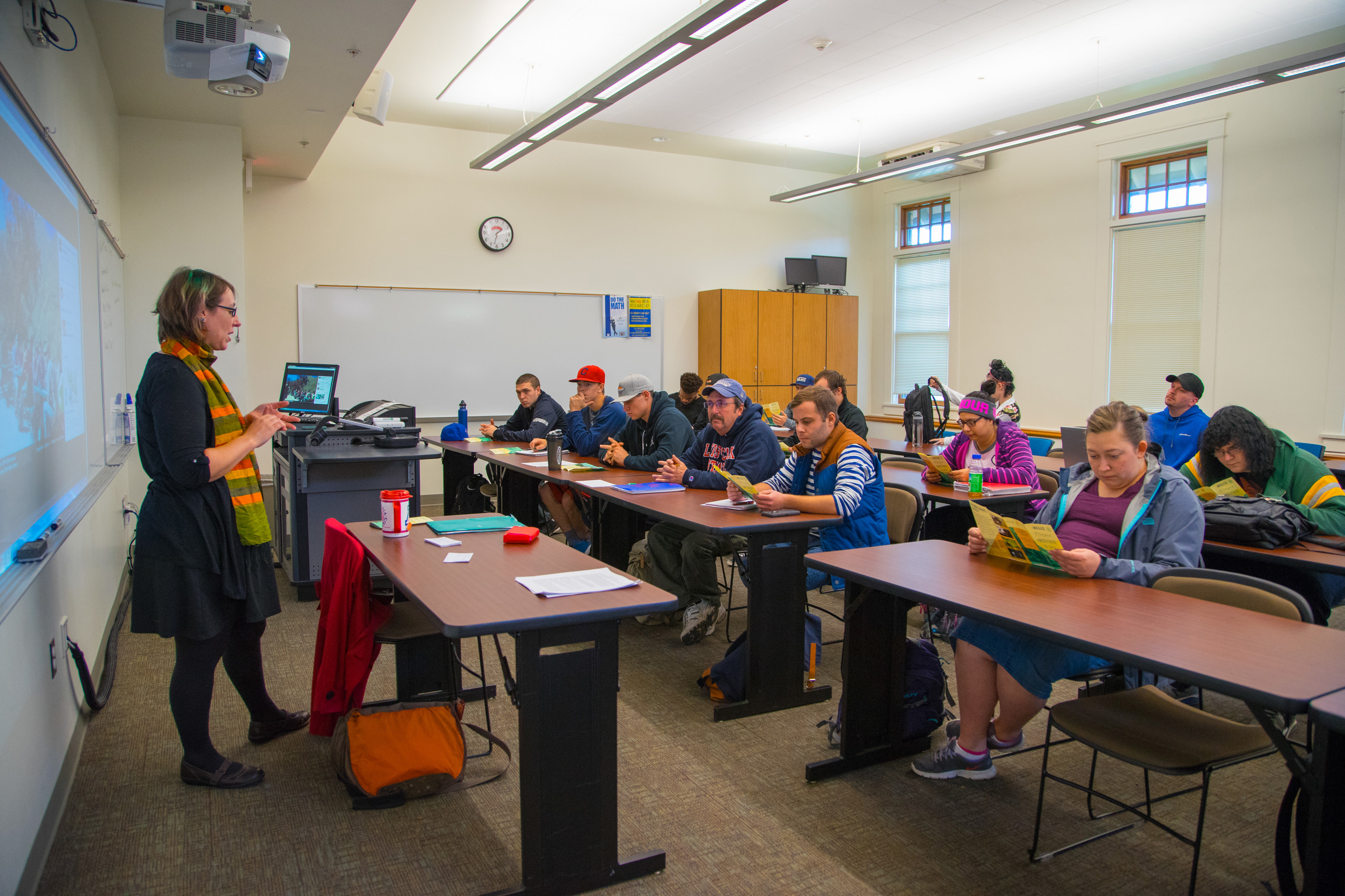 Students in a classroom